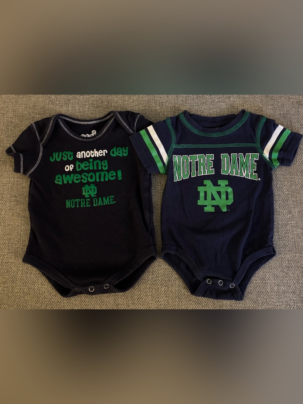 Baby Notre Dame Bodysuits Bundle - Size 0-3
